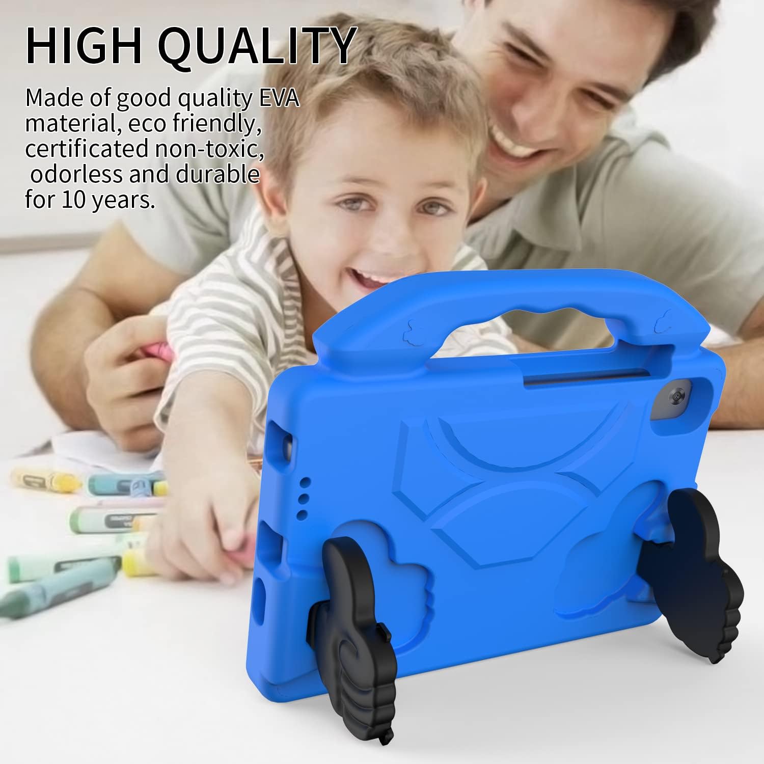 Husa de tip stand Sigloo, pentru tableta Samsung Galaxy Tab A8 2022/2021 10.5inch X200, X205, protectie 360, Shockproof, Blue