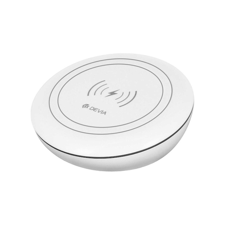 Безжично зарядно Devia Charger Inductive Fast, Бяло
