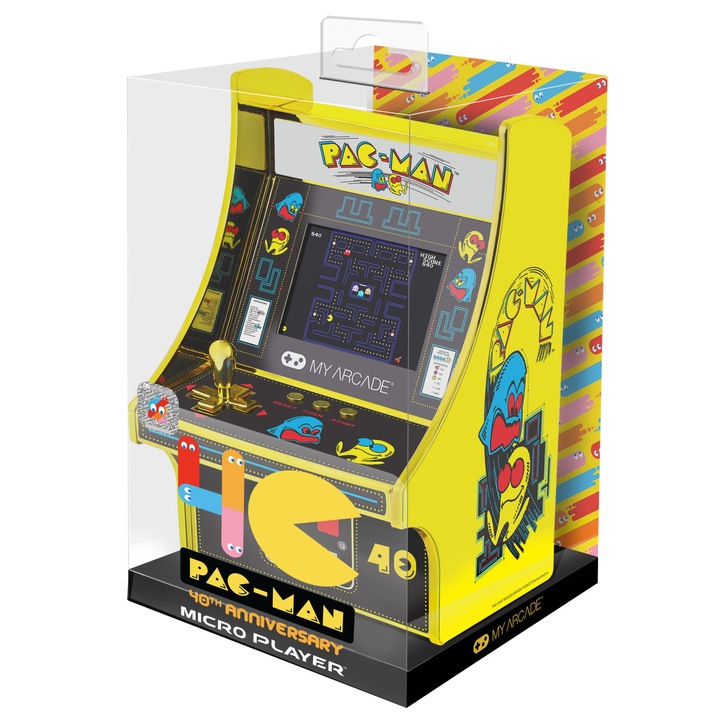 My Arcade DGUNL-3290 Pac-Man 40th Anniversary Micro Player Retro Arcade 6.75" Преносима конзола за игри