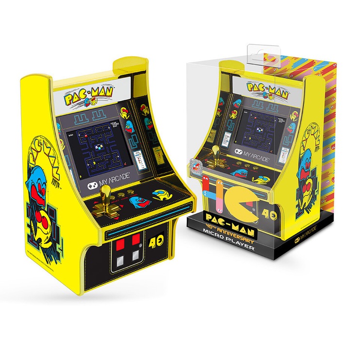 Consola jocuri video, My Arcade, DGUNL-3290, Pac-Man, 6.75", Galben
