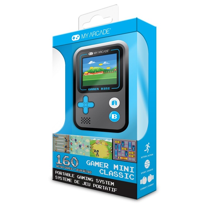 MY ARCADE Gamer Mini Classic Hordozható Black/Blue, 224307, Konzol