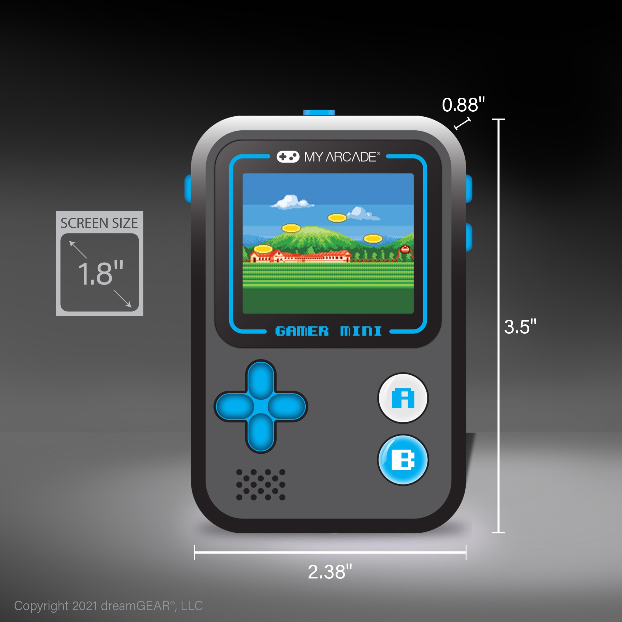 Consola portabila, My Arcade, DGUN-3926, Albastru/Gri