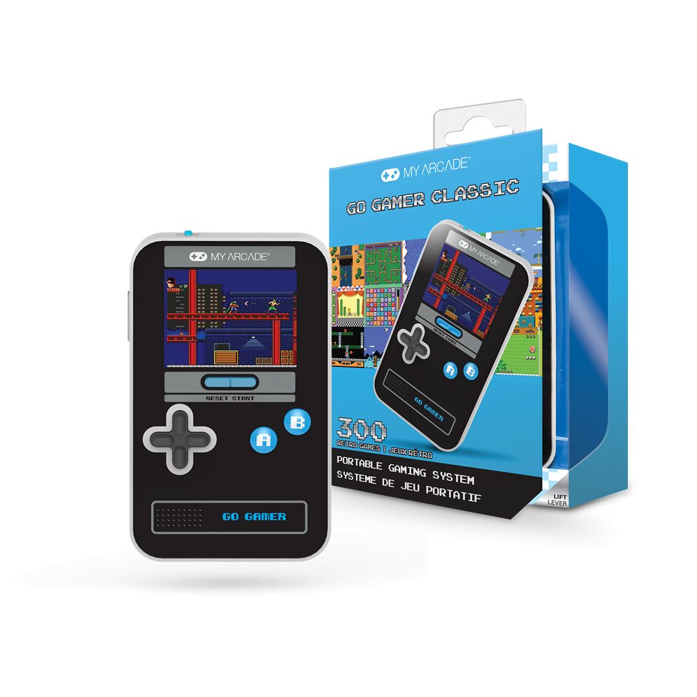 Consola portabila retro Go Gamer Classic 300in1, MyArcade, Negru