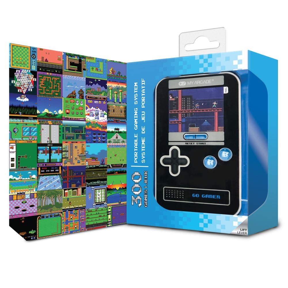 Consola portabila retro Go Gamer Classic 300in1, MyArcade, Negru
