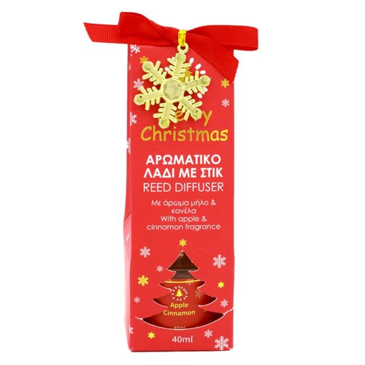 Ulei parfumat de Craciun Shopiens® cu bete, aroma de mere si scortisoara, 40 ml