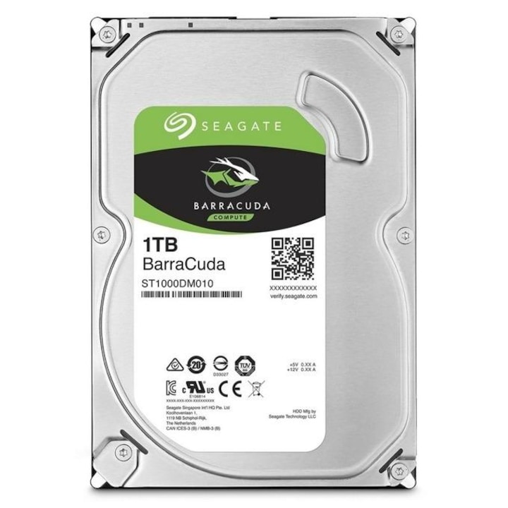 Хард диск SEAGATE BarraCuda, 1TB, 256MB, 7200 rpm, SATA 3, ST1000DM014