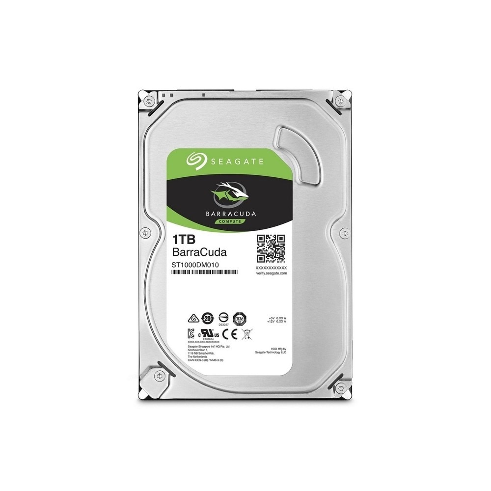 HDD SEAGATE BarraCuda, 1TB, 256MB, 7200 rpm, SATA 3, ST1000DM014