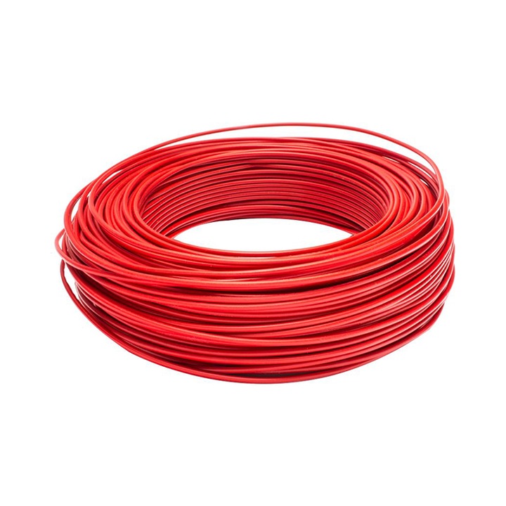 Cablu electric litat MYF, rosu, 4 mm x 100 m / rola