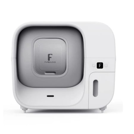 Litiera automata cu autocuratare si auto-ambalare pentru pisici, brand Furbulos, ingrijire inteligenta cu control prin aplicatie, capacitate mare de 60 l, perfecta pentru pisici de dimensiuni mari si familii cu mai multe pisici