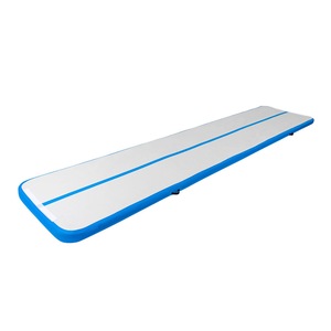 Saltea gonflabila cu pompa pentru gimnastica, vidaXL, PVC, 300 x 100 x 10 cm,  Roz 