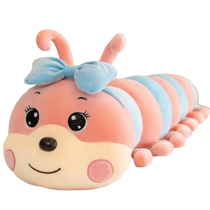 Плюшена играчка, Caterpillar Cozy, Malvys, розово/синьо, 55 см