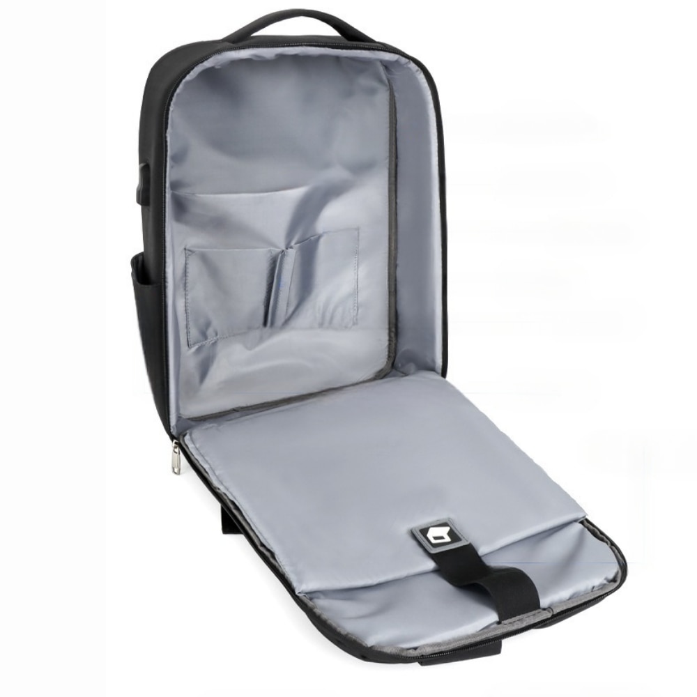 Rucsac Laptop 15.6” KUALIBO®, Multifunctional, 20-35 L, WATERPROOF, Port USB, Sistem Inchidere Antifurt, Materiale de Inalta Calitate, Design 3D Rezistent la Lovituri, Extraconfortabil, Distribuie Greutatea Uniform, Curea Atasare Pe Troler