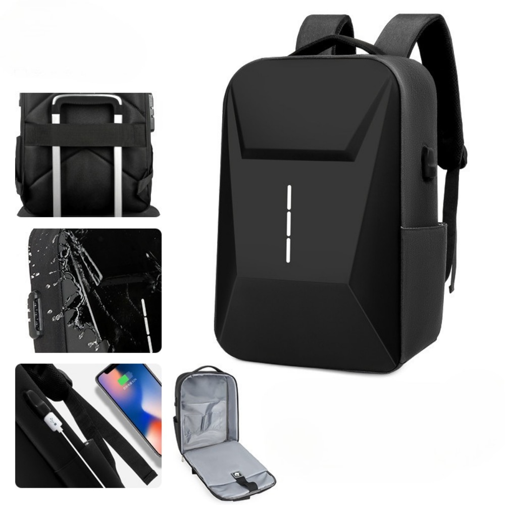 Rucsac Laptop 15.6” KUALIBO®, Multifunctional, 20-35 L, WATERPROOF, Port USB, Sistem Inchidere Antifurt, Materiale de Inalta Calitate, Design 3D Rezistent la Lovituri, Extraconfortabil, Distribuie Greutatea Uniform, Curea Atasare Pe Troler