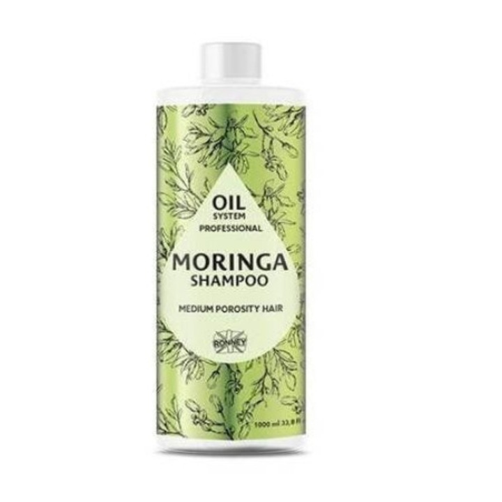 Шампоан за коса със средна порьозност, Oil System Medium Porosity Moringa, 1000 ml, Ronney Professional