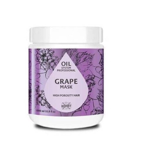 Маска за много пореста коса, Oil System High Porosity Grape, 1000 ml, Ronney Professional eMAG.bg