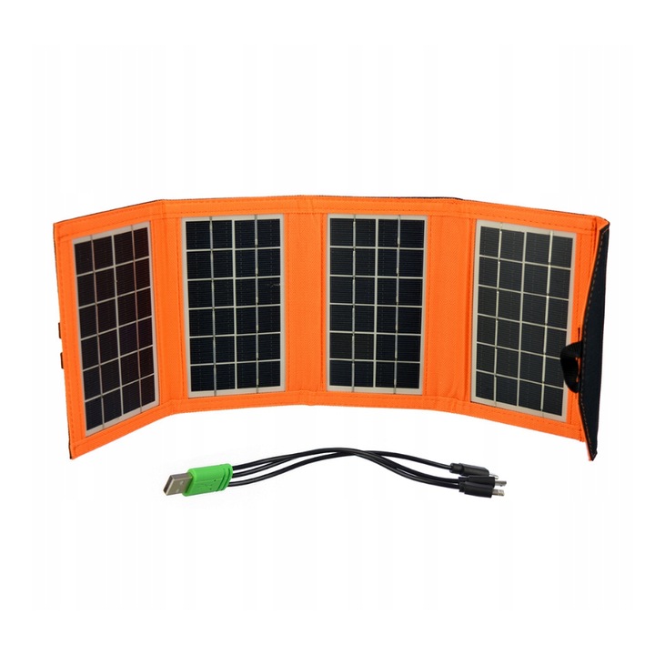 Töltő, Zola®, USB, 45x15,5x0,3 cm, narancssárga