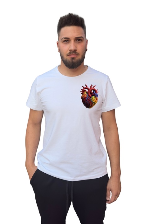 Tricou realistic barbati, pure and strong heart