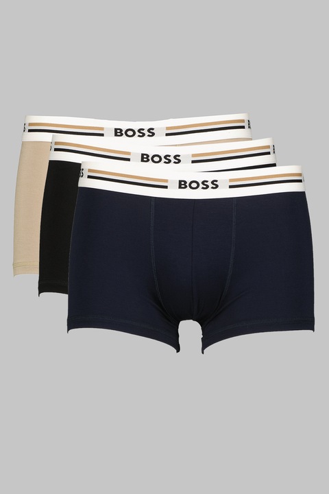 BOSS, Revive boxer szett - 3 db, Fekete/Drapp/Tengerészkék