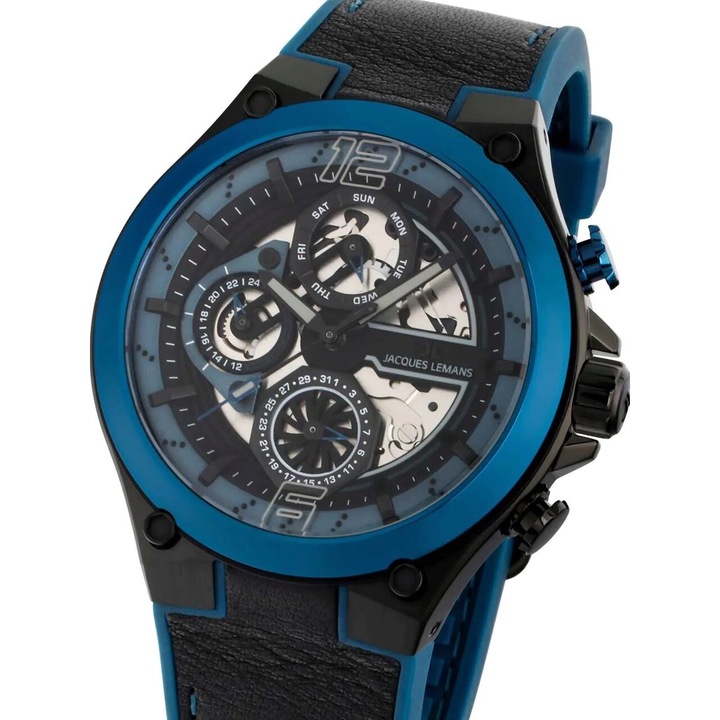 Ceas barbatesc Jacques Lemans 1-2150B, Quartz, 43mm, 10ATM