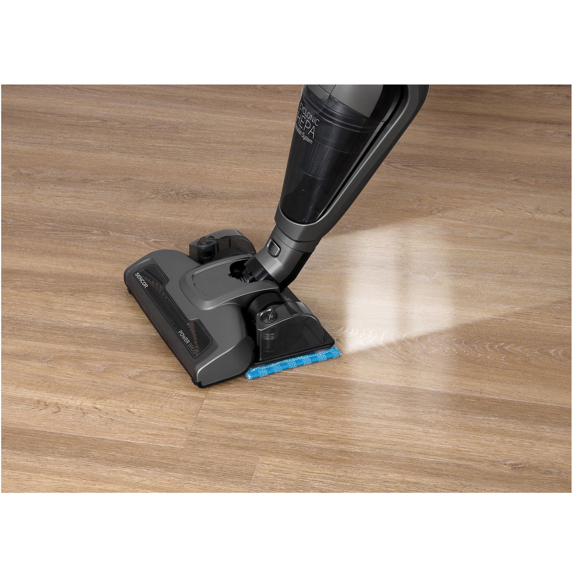 Aspirator fara fir, Sencor, SVC 8668AT, Rezervor 0.5l, Timp de functionare 45 min, 2 nivele, Functie MOP, HEPA