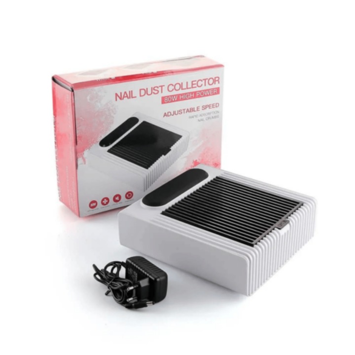 BLUEQUE Прахоуловител за ръце за изкуствени нокти, 80W - Бял