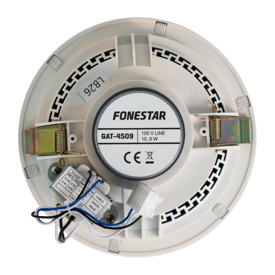 Difuzor de tavan Fonestar GAT-4509, 6.5", 100 V, Alb
