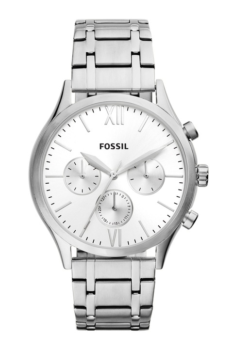 Fossil, Мултифункционален часовник с метална верижка, Сребрист