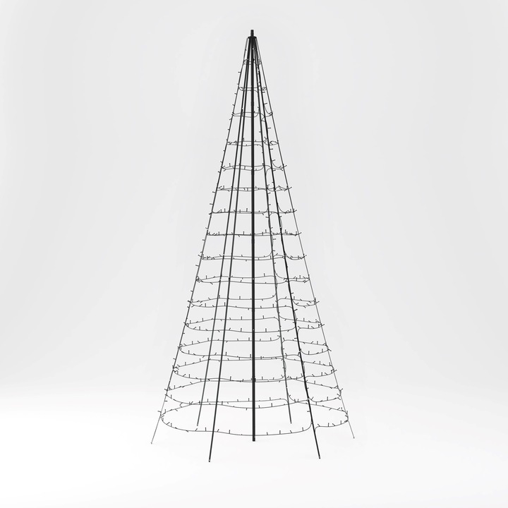 Pom de Craciun pentru exterior Twinkly, 450 leduri, 3m, IP44, Wi-Fi