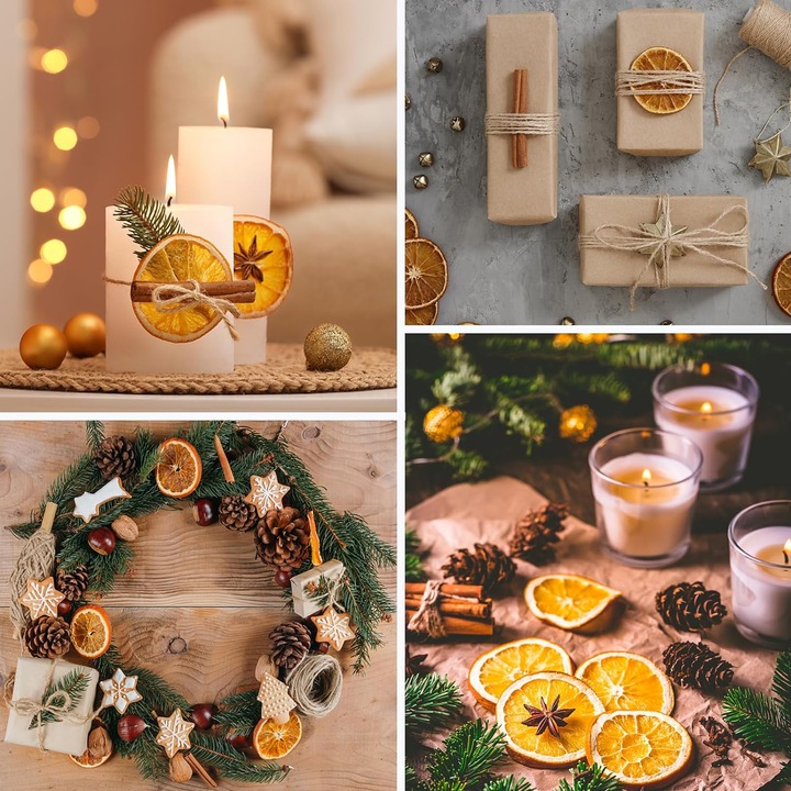 Felii de Portocala Decorative si Parfumate MONDESA®, Punga de 250 g pentru Potpourri, Artizanat si Decoratiuni de Craciun