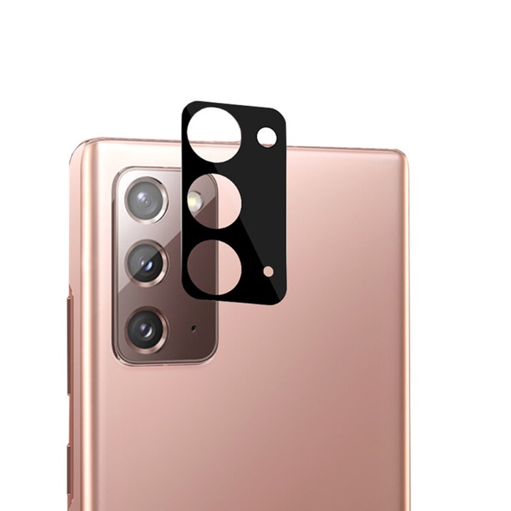 Folie de protectie camera compatibila cu Samsung Galaxy Note 20 4G/5G, sticla, Negru