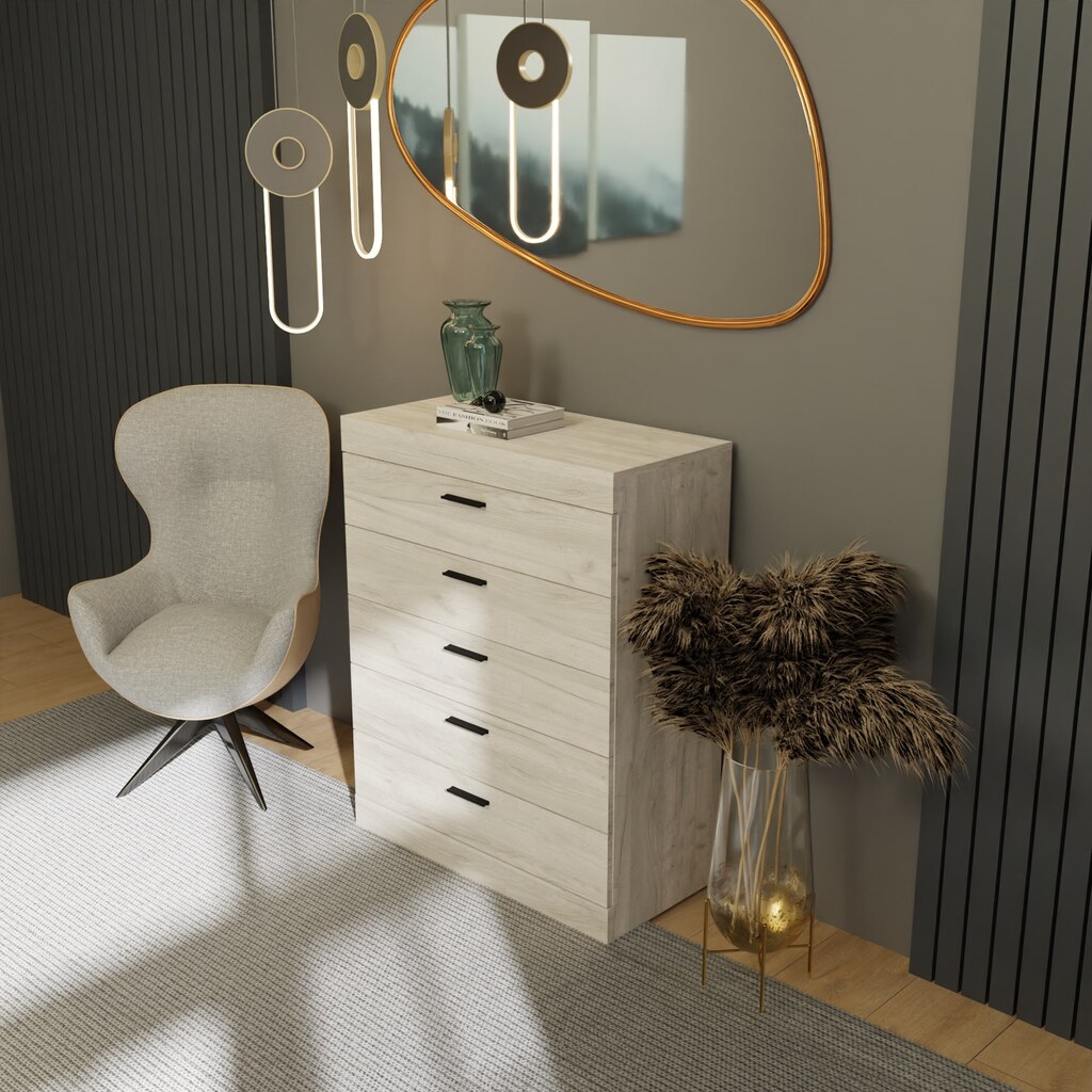 Consolle Moderna VERSA Linnet - Bianca, In Legno Abete E MDF, 80x38x80 Cm, Per Ingresso, Soggiorno E Camera Da Letto