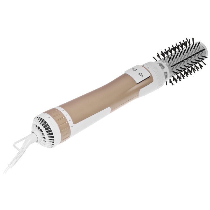 Електрическа четка за коса Rowenta, CF9520F0, 2 настройки, Двойна йонизация, Керамично покритие, 1000W, Бял/Розов