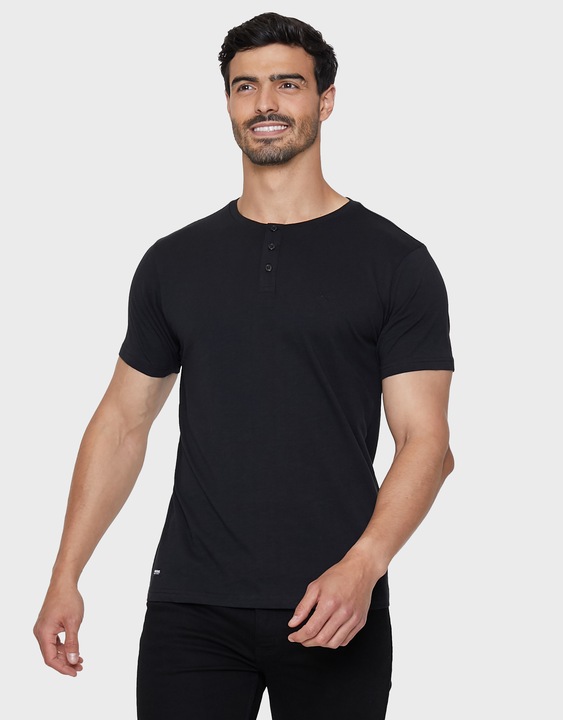 Threadbare, Set de tricouri cu decolteu henley Grandad 3115 - 5 piese, Multicolor, S