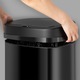 Cos de gunoi cu senzor automat, 70L deschidere/inchidere silentioasa, otel, negru