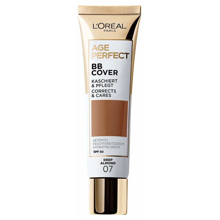 Crema BB Cover Age Perfect L'oreal Paris, SPF 50, nuanta 07 Deep Almond, 30ml