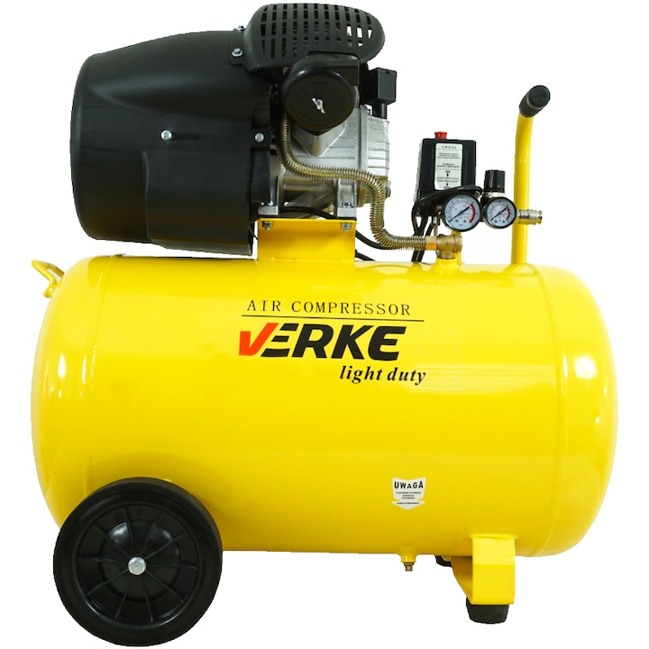 Compresor 100 litri, 2 pistoane pe ulei, 230V 440 L/min, presiune 8 bari, Verke