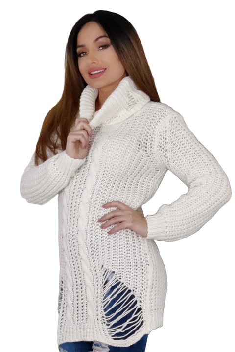 Női blúz, WildFashion, 197441, akril, törtfehér, SM INTL