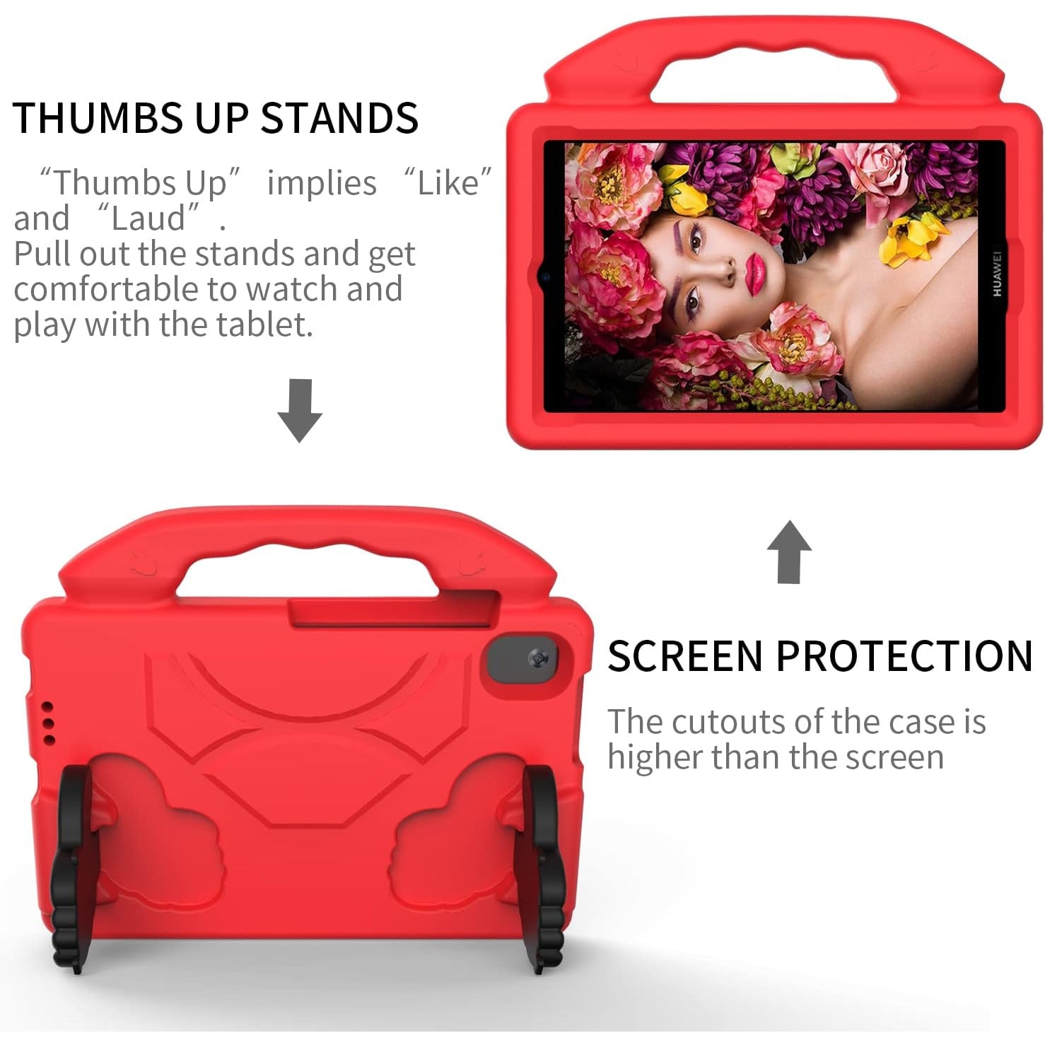 Husa de tip stand Sigloo, pentru tableta Samsung Galaxy Tab A8 2022/2021, 10.5 inch X200, X205, protectie 360, Shockproof, Red