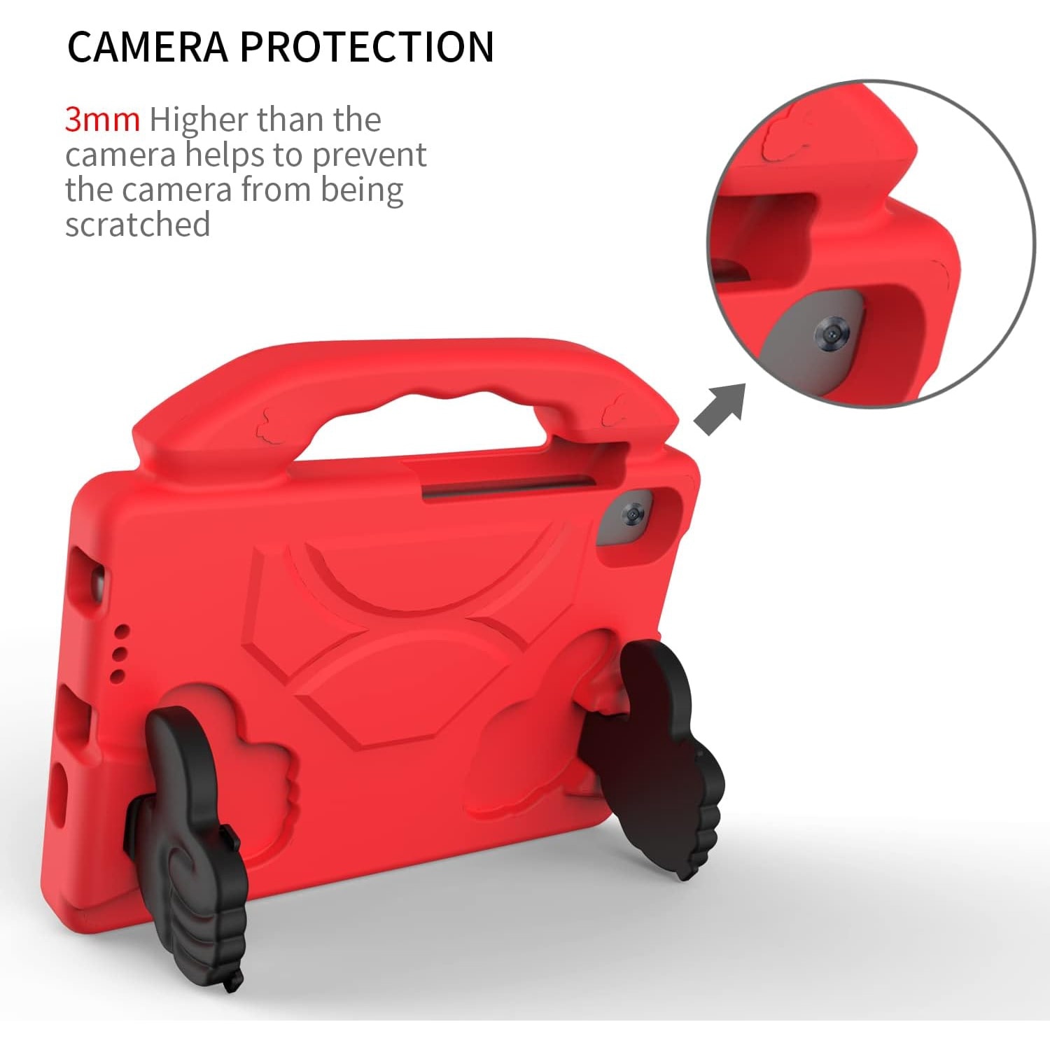 Husa de tip stand Sigloo, pentru tableta Samsung Galaxy Tab A8 2022/2021, 10.5 inch X200, X205, protectie 360, Shockproof, Red