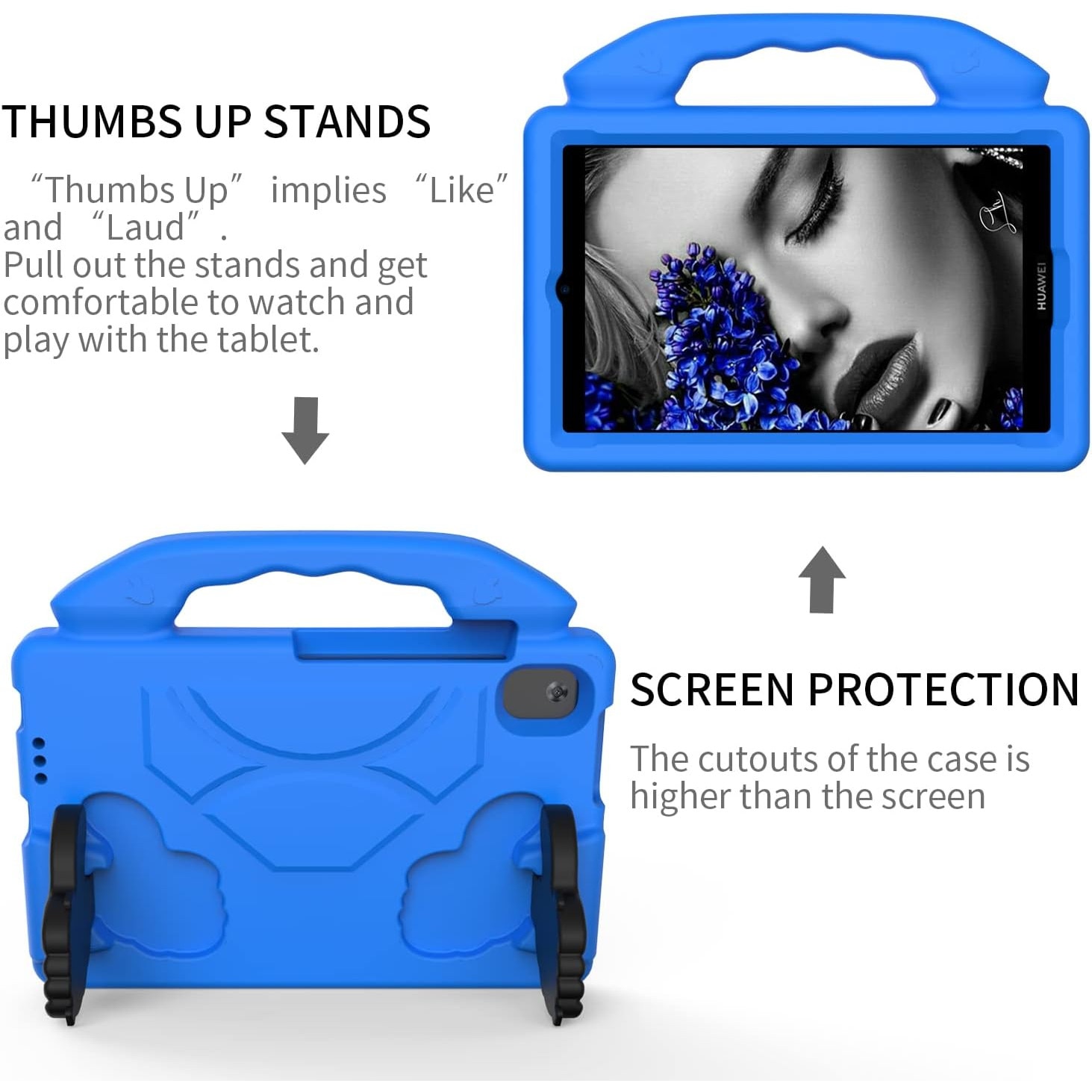 Husa de tip stand Sigloo, pentru tableta Samsung Galaxy Tab A8 2022/2021 10.5inch X200, X205, protectie 360, Shockproof, Blue