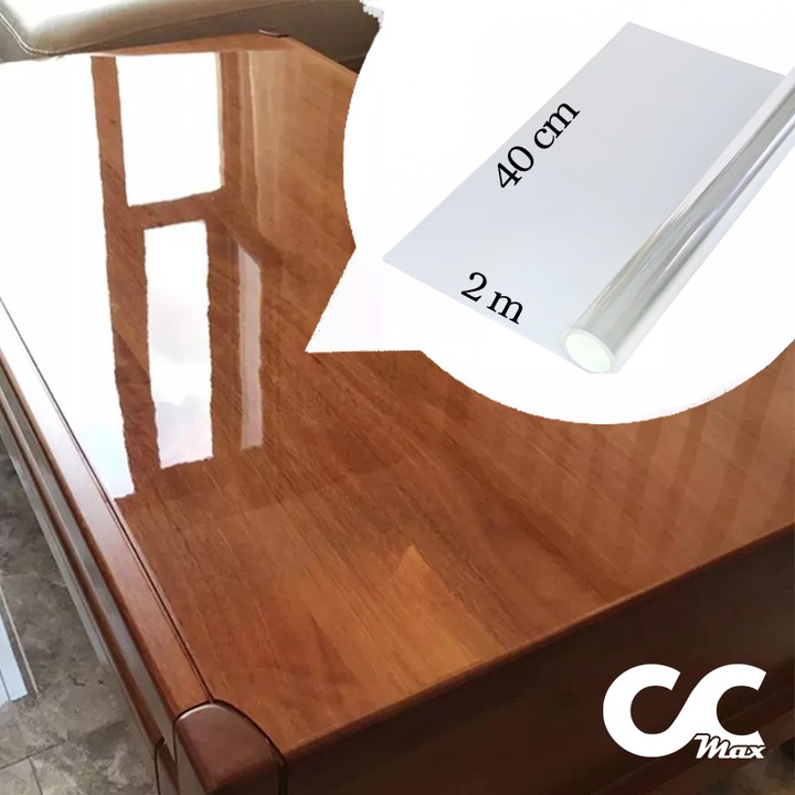 Folie Adeziva Transparenta CCmax pentru protectie diverse Suprafete 400 x 2000 mm