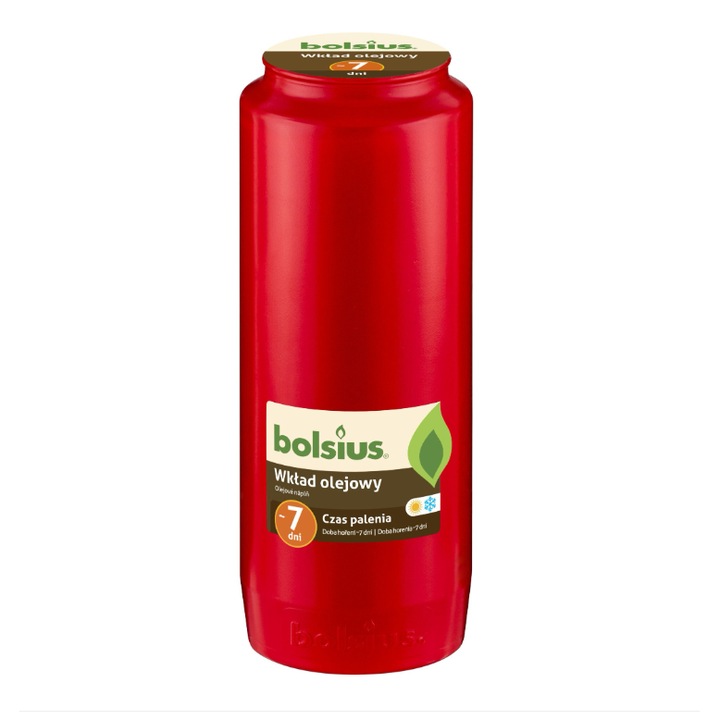Комплект от 15 резервни свещи Bolsius/Angela № 12 червено 165 часа 7 дни