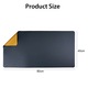 Mousepad XXL pentru protectie birou, din piele pu, impermeabil, cu doua fete Albastru/Galben, 80x40cm