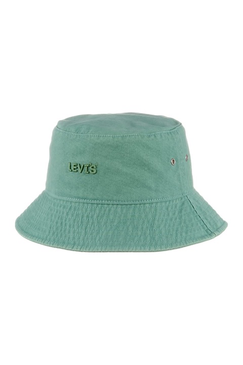 Levi's, Palarie bucket cu logo brodat, Verde deschis, 56