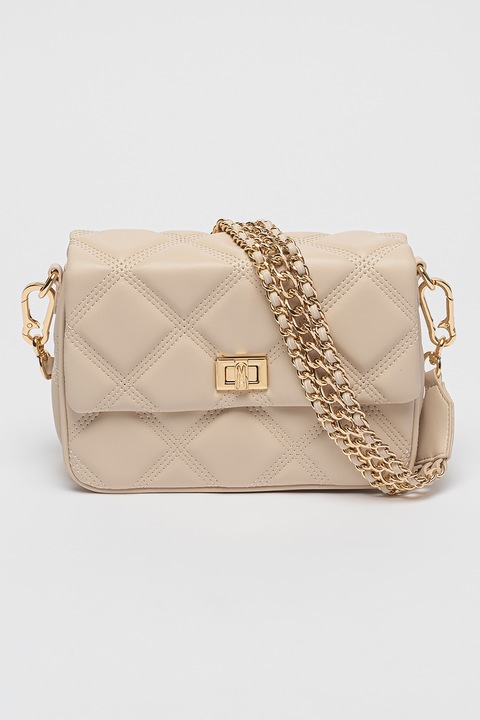 Steve Madden, Brooney keresztpántos steppelt táska, Világosbézs