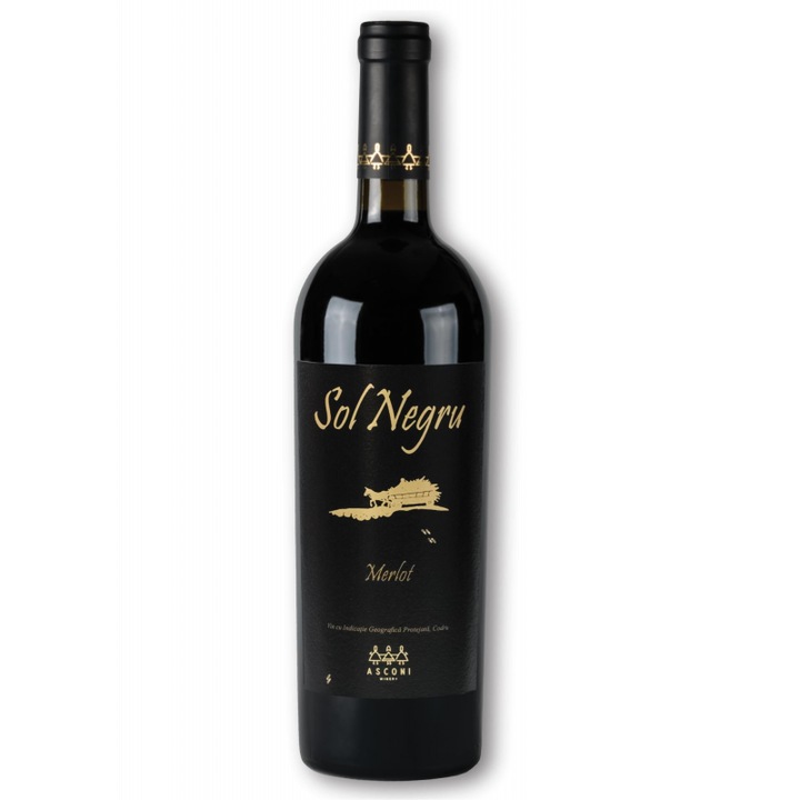 Червено вино Asconi Sol Negru Merlot, Мерло, Молдова, 750 мл
