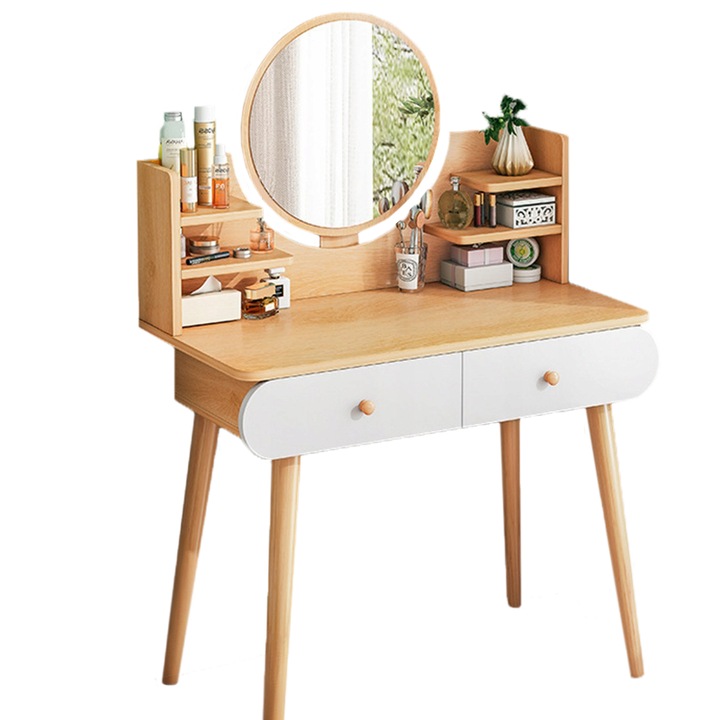 Masa de toaleta moderna, Rebiko machiaj, alb, 80 cm x 40 cm x 120