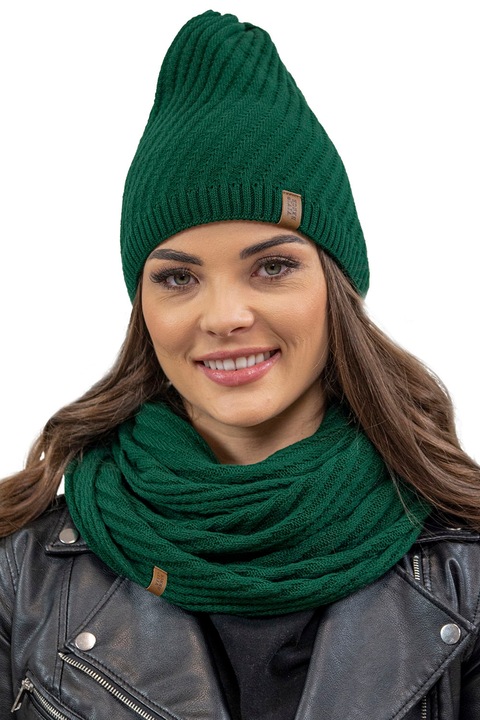 Caciula dama, de iarna, Vivisence, 7017Kmpl, Verde, marime unica