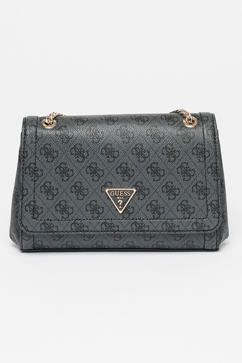 Guess, Noelle műbőr válltáska, Fekete, Szénszürke