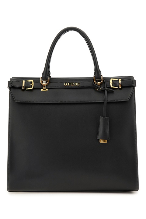 Дамска чанта Guess, Sestri, Екологична кожа, Черна